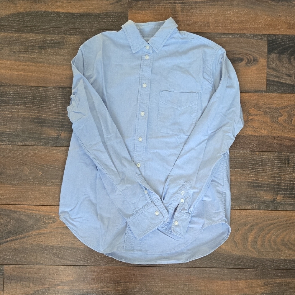Everlane Organic Cotton Button Down Shirt, Light Blue, 00